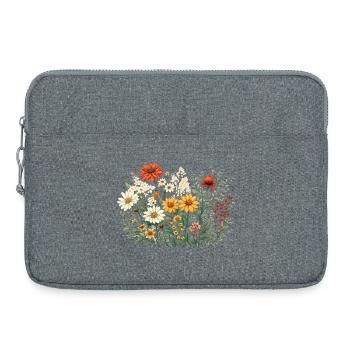 Jardin de fleurs sauvages vintage Flower Women - Sacoche pour ordinateur portable 15 pouces - gris chiné - Devant