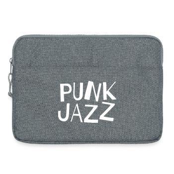 Logo typographique punk jazz Glyphes - Sacoche pour ordinateur portable 15 pouces - gris chiné - Devant