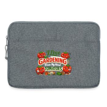 J’adore jardiner depuis mon t-shirt Head Tomatoes - Sacoche pour ordinateur portable 15 pouces - gris chiné - Devant