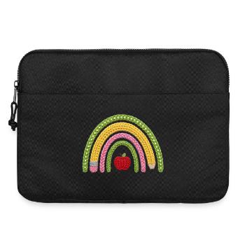 Rainbow for School Child (patron de tricot en faux fil) - Sacoche pour ordinateur portable 15 pouces - noir - Devant