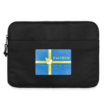 Maillot de football Suède Drapeau de football Suède - Sacoche pour ordinateur portable 15 pouces - noir - Devant