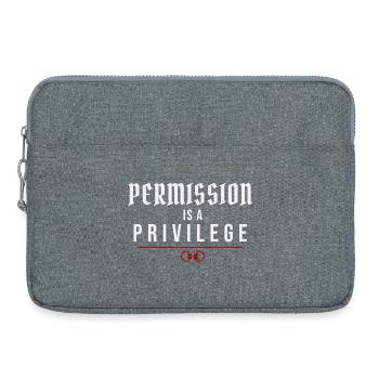 Permission Is A Privilege – Authority Dynamics - Laptop bag 15" - heather grey - Front