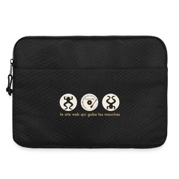 Grenouille DJ Cercle Badge - Sacoche pour ordinateur portable 15 pouces - noir - Devant