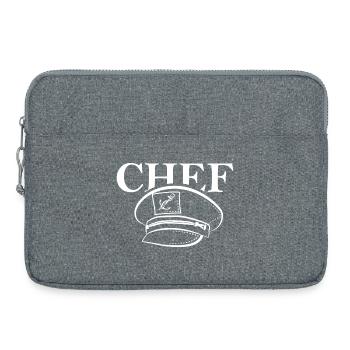 Chef Boat Cap Icon Illustration Anchor Icon - Sacoche pour ordinateur portable 15 pouces - gris chiné - Devant