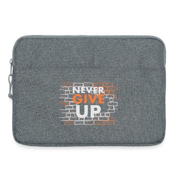 Gib niemals auf - Laptoptasche 15" - Grau meliert - Vorne