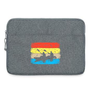 Retro Kayak - Kayaking - Kanusport & Rudersport - Laptoptasche 15" - Grau meliert - Vorne