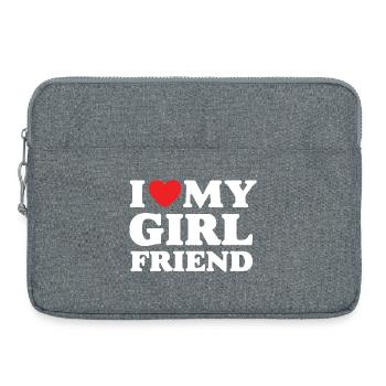 Ich liebe meine Freundin - Laptoptasche 15" - Grau meliert - Vorne