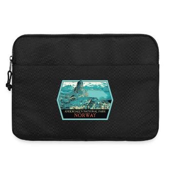 Anderdalen Landscape Badge: Norwegian Nature - Laptop bag 15" - black - Front