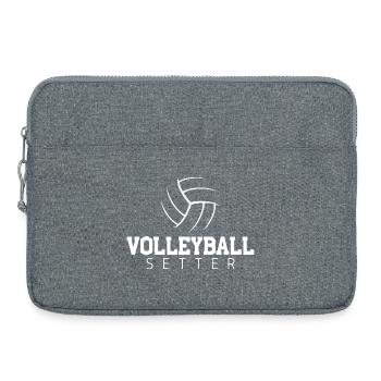 Passeur de volley-ball minimaliste - Sacoche pour ordinateur portable 15 pouces - gris chiné - Devant