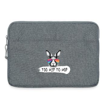 Trop Hip To Hop Bunny Bunny Lapin de Pâques Dicton - Sacoche pour ordinateur portable 15 pouces - gris chiné - Devant