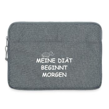 DIÈTE - Sacoche pour ordinateur portable 15 pouces - gris chiné - Devant