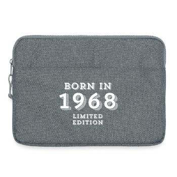 1968, 56 Jahre alt, Geburtsjahr - Laptoptasche 15" - Grau meliert - Vorne