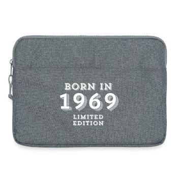 1969, Geburtsjahr, 55 Jahre alt - Laptoptasche 15" - Grau meliert - Vorne