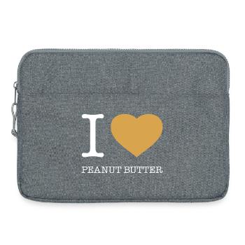 I LOVE PEANUT BUTTER - Laptoptasche 15" - Grau meliert - Vorne