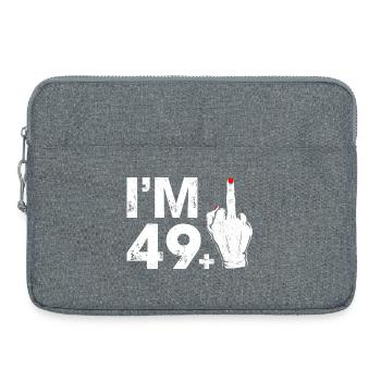 Rebellious Hand with Age Gap Reminder - Laptop bag 15" - heather grey - Front