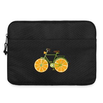 Vélo drôle avec des roues oranges fruité drôle - Sacoche pour ordinateur portable 15 pouces - noir - Devant