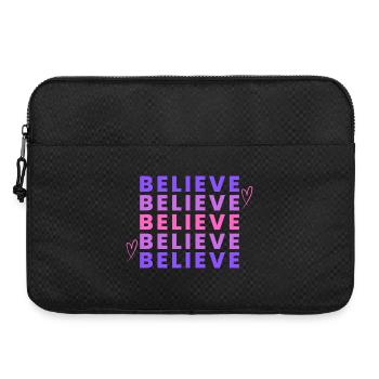 Typographie Believe Gradient inspirante - Sacoche pour ordinateur portable 15 pouces - noir - Devant