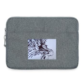 Distorted images - Laptop bag 15" - heather grey - Front