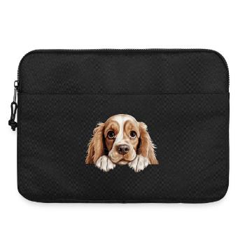 Cavalier Spaniel Cheeky Portrait Tee - Laptop bag 15" - black - Front