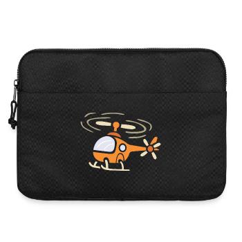 Lustiger Cartoon Helikopter im Comic Stil - Laptoptasche 15" - Schwarz - Vorne