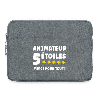 5-Sterne-Gastgeber Vielen Dank für alles - Laptoptasche 15" - Grau meliert - Vorne