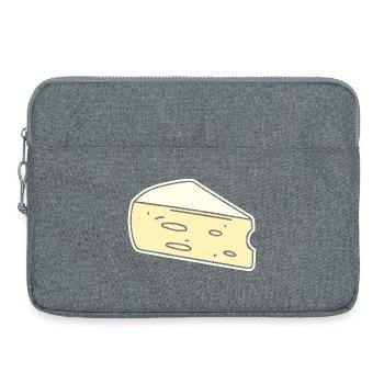 Humour fromage brie - Sacoche pour ordinateur portable 15 pouces - gris chiné - Devant