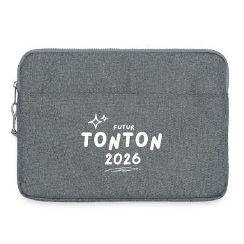 Futur Tonton 2026 - Sacoche pour ordinateur portable 15 pouces - gris chiné - Devant