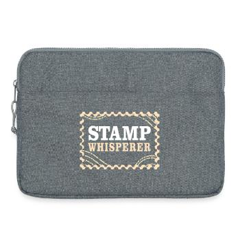 Stamps Philatelist Stamp Collection - Laptop bag 15" - heather grey - Front