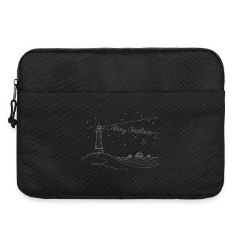 Joyeux Noël Plage du Phare & Mer - Sacoche pour ordinateur portable 15 pouces - noir - Devant