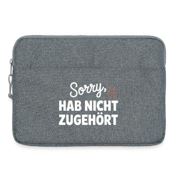 sorry didn't listen distracted anti social - Laptop bag 15" - heather grey - Front