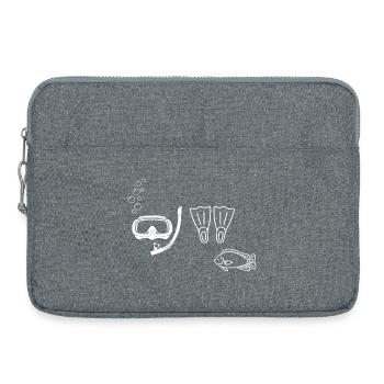 Plongée sous-marine - idée cadeau  - Sacoche pour ordinateur portable 15 pouces - gris chiné - Devant
