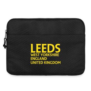 Leeds – England Liedtextdesign - Laptoptasche 15" - Schwarz - Vorne