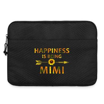Happiness Is Being Mimi – Sunflower Floral Shirt - Laptop bag 15" - black - Front