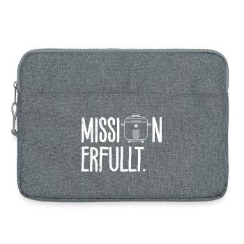 Cuisine MISSION ACCOMPLIE Amusement des amateurs de riz - Sacoche pour ordinateur portable 15 pouces - gris chiné - Devant