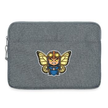 Steampunk Aviator Schmetterlingsblaue Rüstung - Laptoptasche 15" - Grau meliert - Vorne