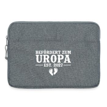 Befördert zum Uropa 2027 – Baby Ankündigung - Laptoptasche 15" - Grau meliert - Vorne