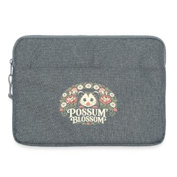 Possum Blossom - Laptop bag 15" - heather grey - Front