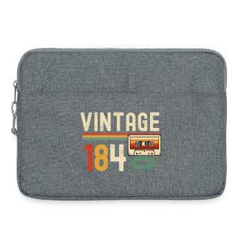 Cassette vintage 1840 - Sacoche pour ordinateur portable 15 pouces - gris chiné - Devant
