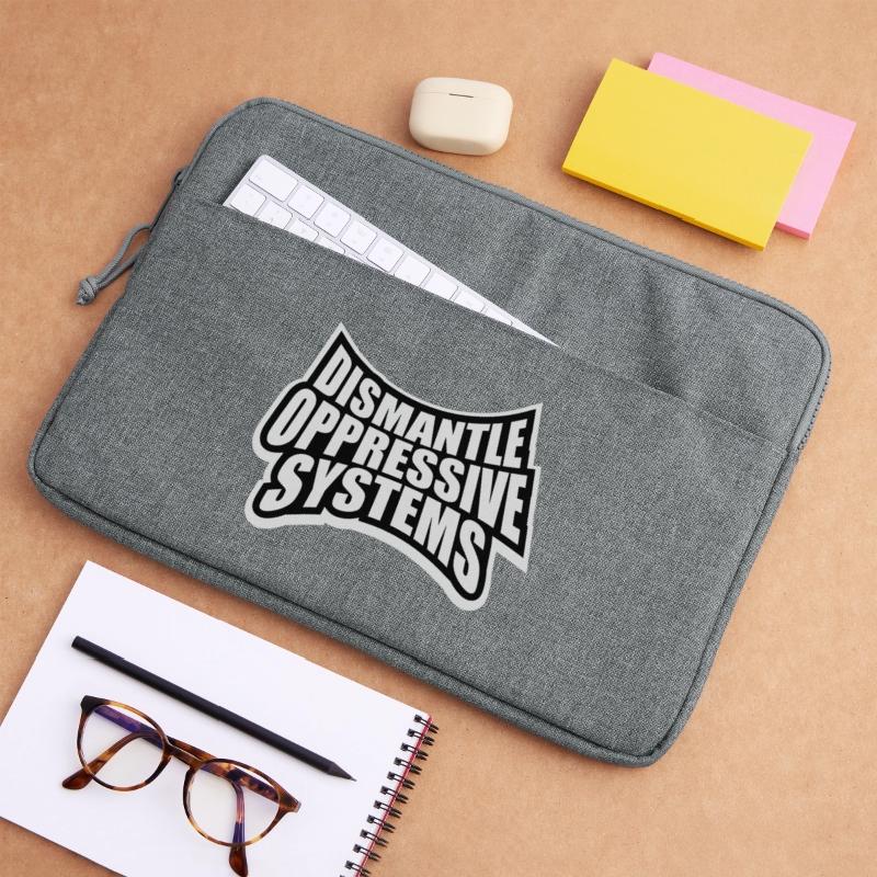Dismantle Oppressive Systems Activism Statement Laptop bag 15"