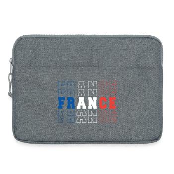 France Football Fan Flag Blue White Red Sport - Laptop bag 15" - heather grey - Front