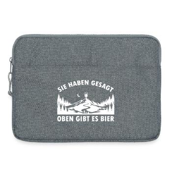Sie haben gesagt oben gibt es Bier auf dem Berg - Laptoptasche 15" - Grau meliert - Vorne