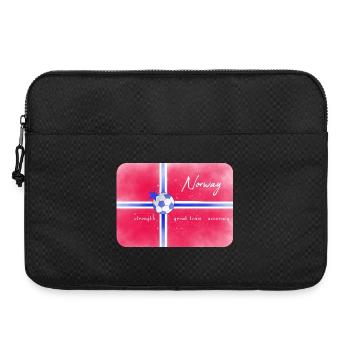 Drapeau norvégien avec maillot de football matchs internationaux - Sacoche pour ordinateur portable 15 pouces - noir - Devant