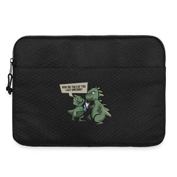 Chemise de dinosaure drôle - dernière licorne - - Sacoche pour ordinateur portable 15 pouces - noir - Devant