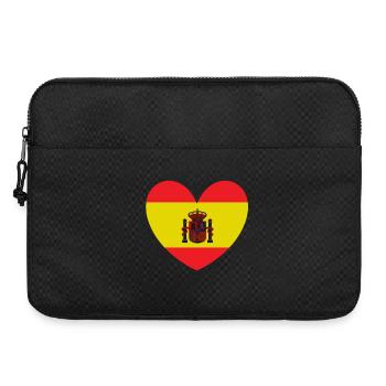 Drapeau du cœur de l’Espagne - Sacoche pour ordinateur portable 15 pouces - noir - Devant