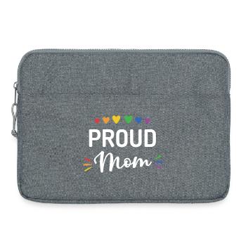 Maman fière - Sacoche pour ordinateur portable 15 pouces - gris chiné - Devant