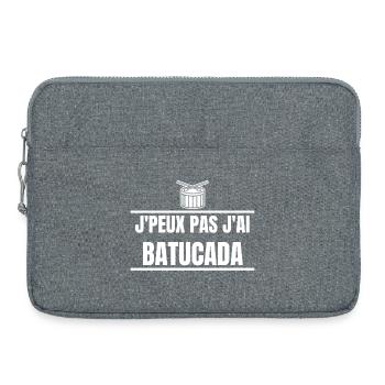 batucada, samba, carnaval de rio, percussion - Sacoche pour ordinateur portable 15 pouces - gris chiné - Devant