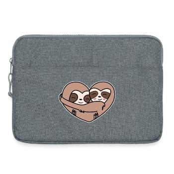 paresseux animal habitant de la jungle zoo mammifère - Sacoche pour ordinateur portable 15 pouces - gris chiné - Devant