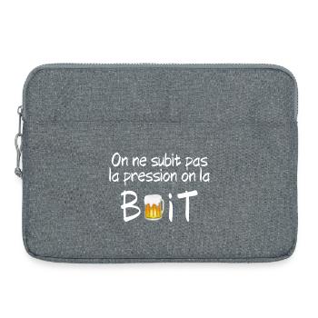 bière, apéritif, apéro - Sacoche pour ordinateur portable 15 pouces - gris chiné - Devant