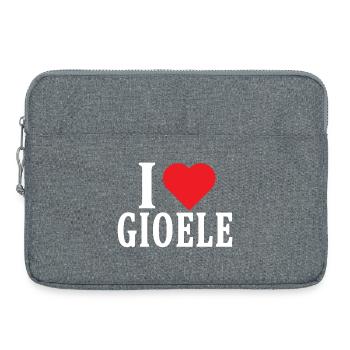 t-shirt I love Gioele t-shirt idée cadeau - Sacoche pour ordinateur portable 15 pouces - gris chiné - Devant