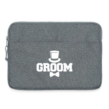 Bräutigam Cool Matching Paar Hochzeitsfeier Ehe - Laptoptasche 15" - Grau meliert - Vorne
